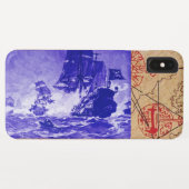 PIRATE SHIP BATTLE ANTIEK PIRATES TREASURE MAPS Case-Mate iPhone CASE (Achterkant (horizontaal))