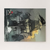 Pirate Ship Battle Jigzaag Puzzle Legpuzzel (Horizontaal)