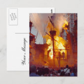 Pirate Ship Battle op Treasure Island in Vegas Briefkaart (Voorkant / Achterkant)