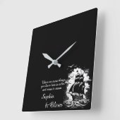 Pirate Ship Birds Motivatie Quote Wit Tekst Vierkante Klok (Hoek)