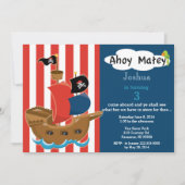 Pirate Ship Birthday Invitation Kaart (Voorkant)