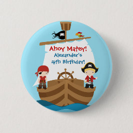 Pirate Ship Birthday Party Button