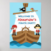 Pirate Ship Birthday Party Poster (Voorkant)