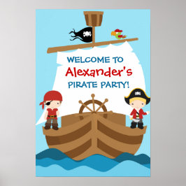 Pirate Ship Birthday Party Poster