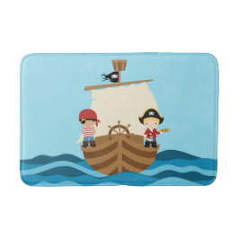 Pirate Ship Boy Bath Mat