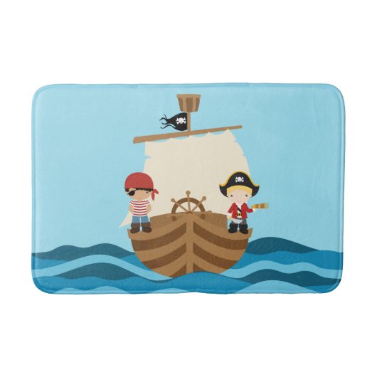 Pirate Ship Boy Bath Mat (Voorkant)