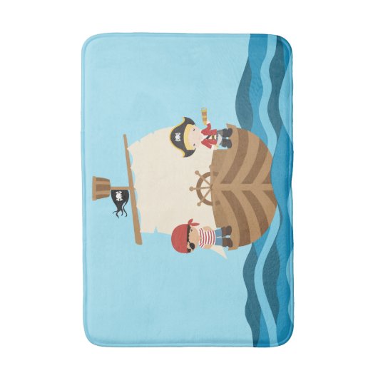 Pirate Ship Boy Bath Mat (Voorkant Verticaal)