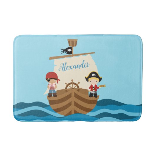 Pirate Ship Boy Bath Mat (Voorkant)