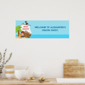Pirate Ship Boy Birthday Party Banner Poster (Keuken)