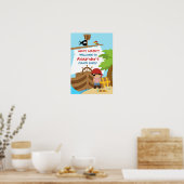 Pirate Ship Boy Birthday Party Poster (Keuken)