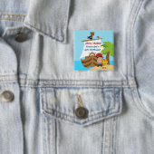 Pirate Ship Boy Verjaardagsfeestje Button (In situ)