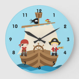 Pirate Ship Boy Wall Clocks Grote Klok