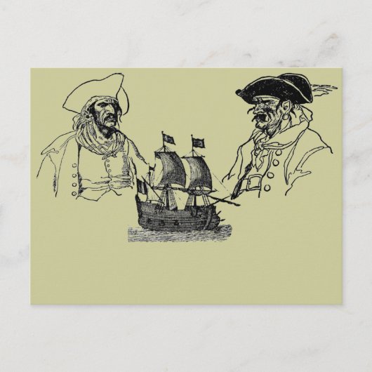 Pirate Ship Briefkaart (Voorkant)
