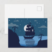 Pirate Ship briefkaart (Voorkant / Achterkant)