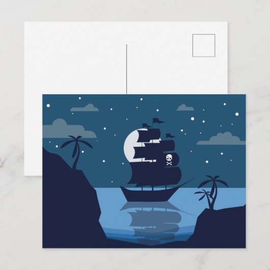 Pirate Ship briefkaart (Voorkant / Achterkant)