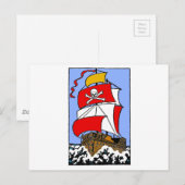 Pirate Ship Briefkaart (Voorkant / Achterkant)