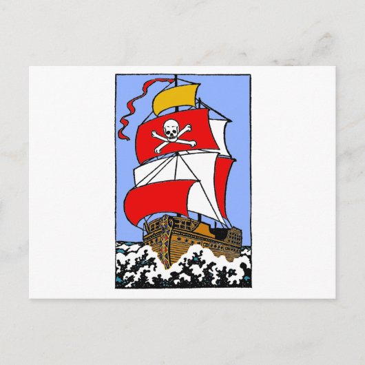 Pirate Ship Briefkaart (Voorkant)