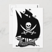 Pirate Ship Briefkaart (Voorkant / Achterkant)