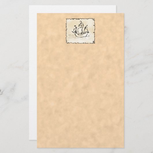 Pirate Ship. Briefpapier (Voorkant / Achterkant)