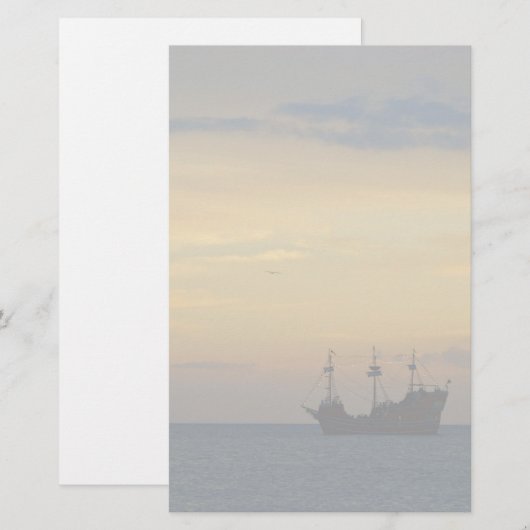 Pirate Ship Briefpapier (Voorkant / Achterkant)