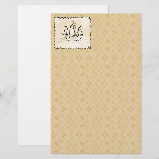 Pirate Ship. Briefpapier (Voorkant / Achterkant)