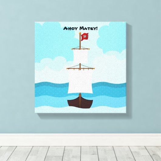 Pirate Ship Canvas Afdruk (Insitu (Houten vloer))