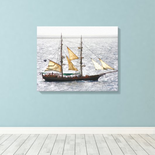 Pirate Ship Canvas Afdruk (Insitu (Houten vloer))