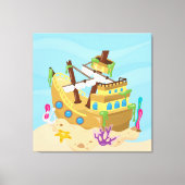 Pirate Ship Canvas Afdruk (Voorkant)