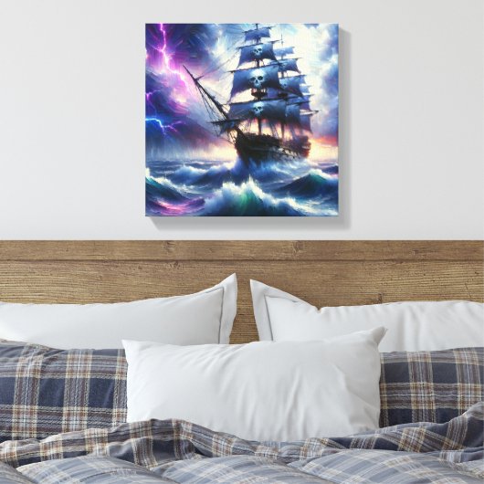 Pirate Ship Canvas Afdruk (Insitu (Slaapkamer))