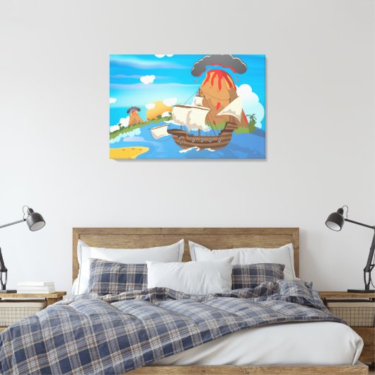 Pirate Ship Canvas Afdruk (Insitu (Slaapkamer))