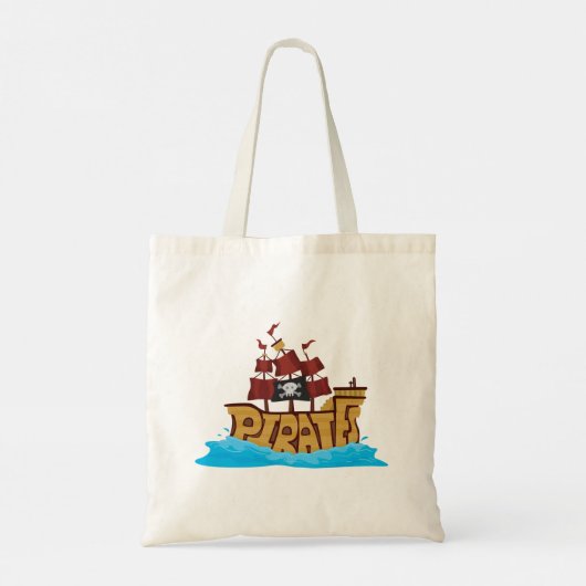 Pirate Ship Canvas tas (Achterkant)