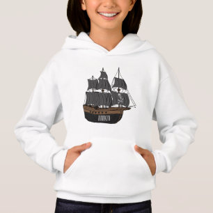 Pirate ship cartoon illustratie