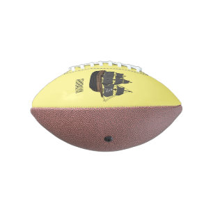 Pirate ship cartoon illustratie american football