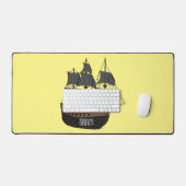 Pirate ship cartoon illustratie bureaumat (Keyboard & Muis)