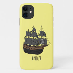 Pirate ship cartoon illustratie Case-Mate iPhone case