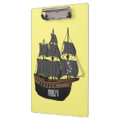 Pirate ship cartoon illustratie klembord (Links)