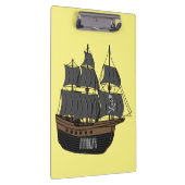 Pirate ship cartoon illustratie klembord (Rechts)