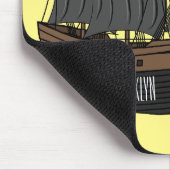 Pirate ship cartoon illustratie muismat (Hoek)