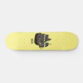 Pirate ship cartoon illustratie persoonlijk skateboard (Horizontaal)