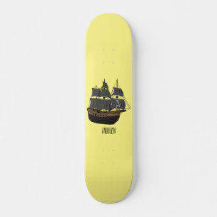 Pirate ship cartoon illustratie persoonlijk skateboard