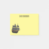 Pirate ship cartoon illustratie post-it® notes (Voorkant)