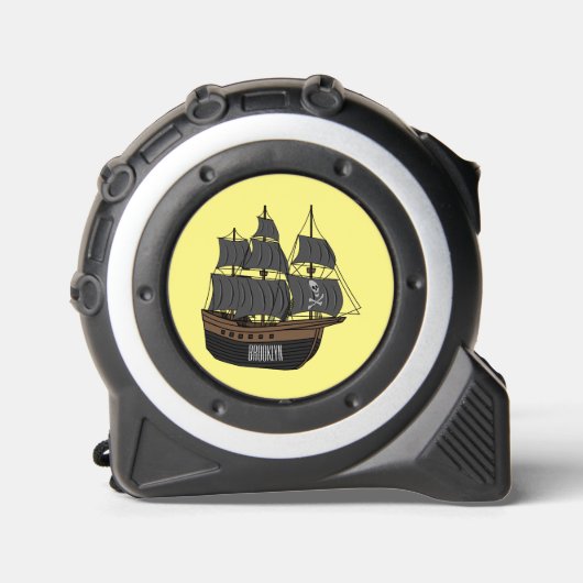Pirate ship cartoon illustratie rolmaat (Voorkant)
