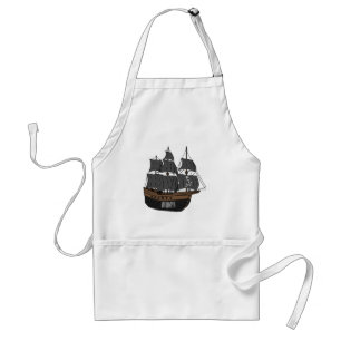 Pirate ship cartoon illustratie standaard schort