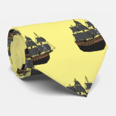 Pirate ship cartoon illustratie stropdas (Opgerold)