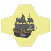 Pirate ship cartoon illustratie voetbal (Enkel)