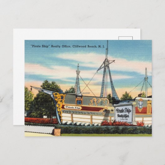 "Pirate Ship" Cliffwood, Beach, New Jersey Briefkaart (Voorkant / Achterkant)