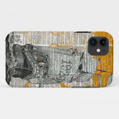Pirate Ship Drap-ontwerpkrant Case-Mate iPhone Case (Achterkant (horizontaal))