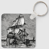 Pirate Ship en Galleon Sleutelhanger (Achterkant)