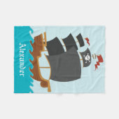 Pirate Ship Fleece Deken (Voorkant (Horizontaal))
