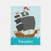 Pirate Ship Fleece Deken (Voorkant)